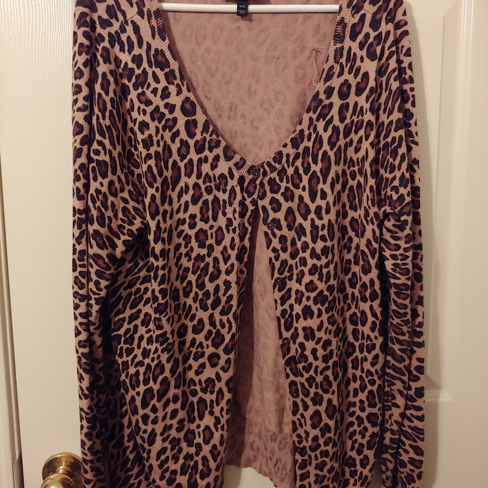 Leopard print cardigan